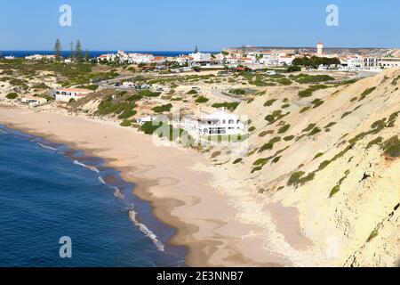 Strand von Mareta, Sagres, Vila do Bispo, Faro, Algarve, Portugal Stockfoto