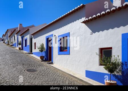 Odeceixe Streets, Aljezur, Faro District, Algarve, Portugal Stockfoto