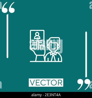 Symbol „Vektor rekrutieren“ Lineares Symbol. Bearbeitbare Linie mit Konturen Stock Vektor