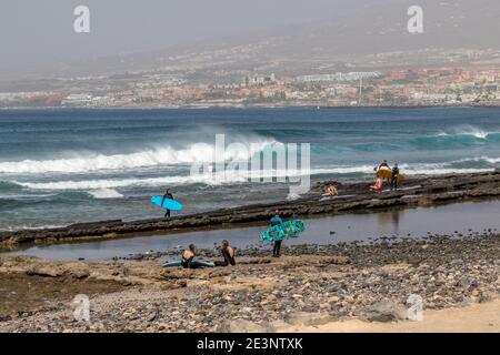 Strand Playa de las Américas teneriffa Spanien Stockfoto