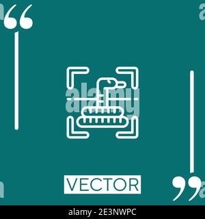 Symbol für Herping-Vektor Lineares Symbol. Bearbeitbare Konturlinie Stock Vektor
