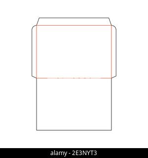 C4 Umschlag Mockup a4 weiß Vorlage Zuschnitt Größe Stock Vektor