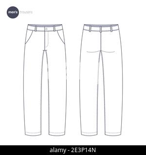 Kleidung in schmaler Linie. Stock Vektor