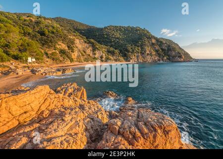 PUNTA DE CANYET SANTA CRISTINA D’ARO COSTA BRAVA KATALONIEN SPANIEN Stockfoto