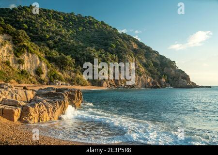 PUNTA DE CANYET SANTA CRISTINA D’ARO COSTA BRAVA KATALONIEN SPANIEN Stockfoto