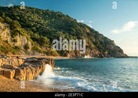 PUNTA DE CANYET SANTA CRISTINA D’ARO COSTA BRAVA KATALONIEN SPANIEN Stockfoto