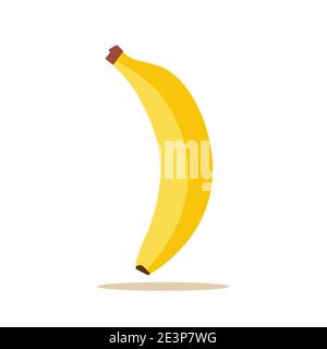 Banana Vektor Cartoon isoliert Symbol. Flache Banane Logo Cliparts Objekt Fruchtbündel Stock Vektor