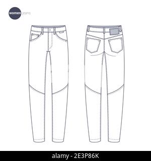 Kleidung in schmaler Linie. Stock Vektor