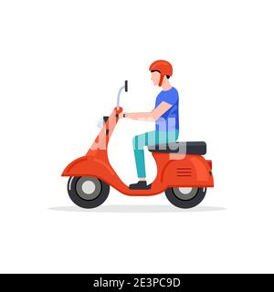 Lieferung Mann Motorrad Logo Symbol. Roller Fahrrad Vektor-Symbol Express kostenlose Lieferung Stock Vektor