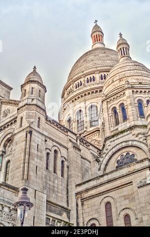 Sacré Coeur in Paris, HDR Bild Stockfoto