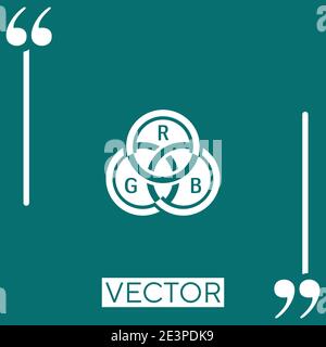 Symbol für drei Vektorgrafiken Lineares Symbol. Bearbeitbare Konturlinie Stock Vektor