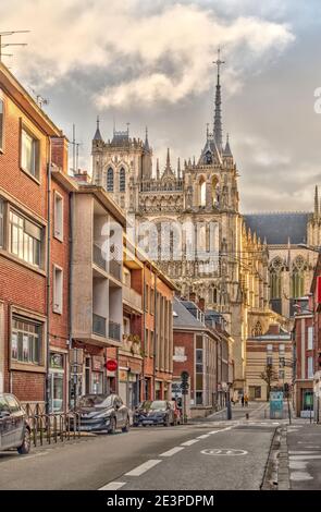 Amiens Kathedrale, HDR Bild Stockfoto