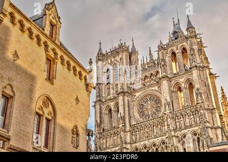 Amiens Kathedrale, HDR Bild Stockfoto