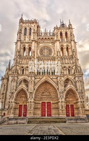 Amiens Kathedrale, HDR Bild Stockfoto