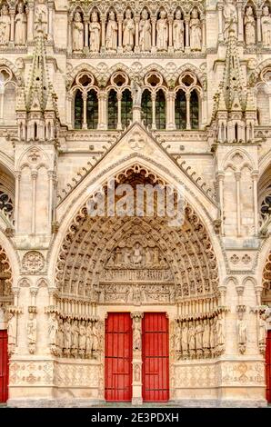 Amiens Kathedrale, HDR Bild Stockfoto