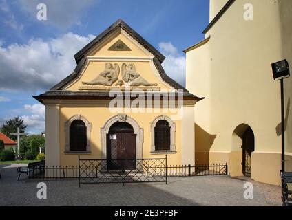 Kaplica Czaszek - Schädelkapelle im Bezirk Czermna in Kudowa-Zdroj. Polen Stockfoto