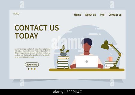 Chat-Site des Kundensupports Stock Vektor