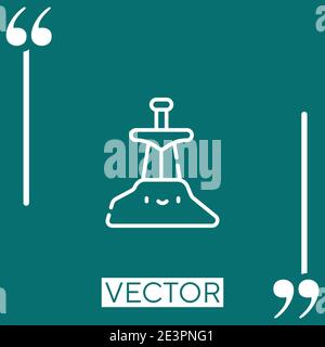 excalibur Vektor-Symbol Lineares Symbol. Bearbeitbare Linie mit Konturen Stock Vektor