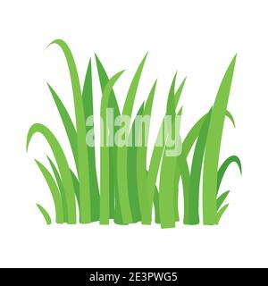 Grass Vektor Cartoon Textur. Gras Feld Form grün Silhouette Pflanze Busch Stock Vektor