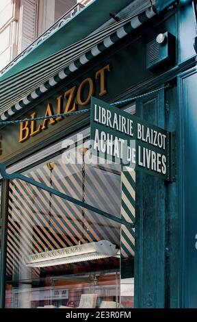 FRANKREICH / Iie-de-France / Paris / Seltenes Buchgeschäft Librairie Auguste Blaizot . In Paris Stockfoto