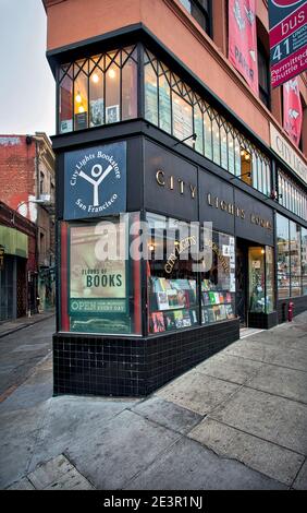 USA / Kalifornien / San Francisco / Buchhandlungen /unabhängige Buchhandlung von Landmark City Lights in San Francisco Stockfoto