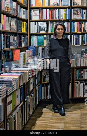 ÖSTERREICH / Wien /Buchhandlungen / Peter Hartlieb Inhaber der Buchhandlung Hartliebs Bücher in Wien. Stockfoto