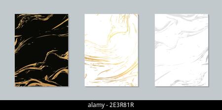 Gold Marmor Muster Hintergrund. Marmor Vektor abstrakte Textur geometrische Acryl Flyer Stock Vektor