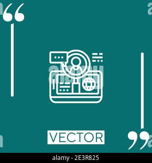 Vektor-Symbol für Einstellung Lineares Symbol. Bearbeitbare Linie mit Konturen Stock Vektor