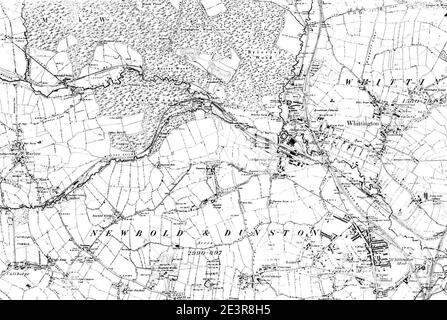 Karte von Derbyshire OS Kartenname 018-SW, Ordnance Survey, 1882-1896. Stockfoto