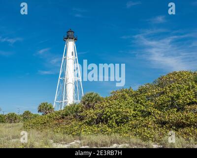 Historisches Gasparilla Island Licht oder Range Light im Gasparilla Island State Park am Golf von Mexiko im Südwesten von Florida in den Vereinigten Staaten Stockfoto