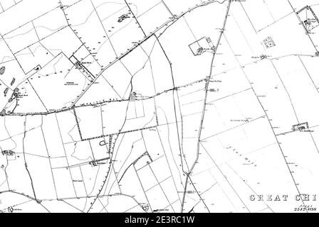 Karte von Cambridgeshire OS Kartenname 058-SE, Ordnance Survey, 1884-1892. Stockfoto