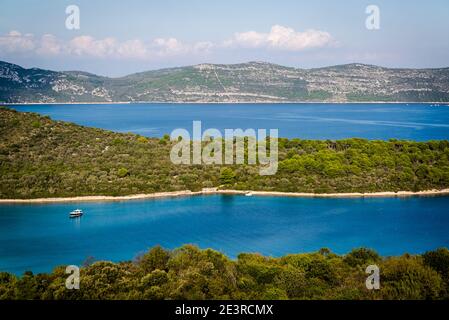 Seascape, Mali Iz, Insel Iz, Zadar Archipel, Dalmatien, Kroatien Stockfoto