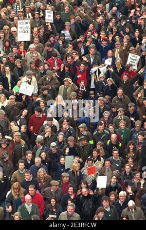 BILD VON JEFF GILBERT.BILD ZEIGT DIE MENSCHENMASSEN, DIE HEUTE DEN 'COUNTRYSIDE MARCH' DURCH DAS ZENTRUM LONDONS BESUCHEN. Stockfoto