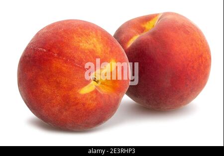 Pfirsich Pfad isoliert auf weißem Stockfoto