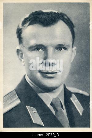 Juri Aleksejewitsch Gagarin (9. März 1934 – 27. März 1968) war Pilot und Kosmonaut der sowjetischen Luftstreitkräfte. Stockfoto