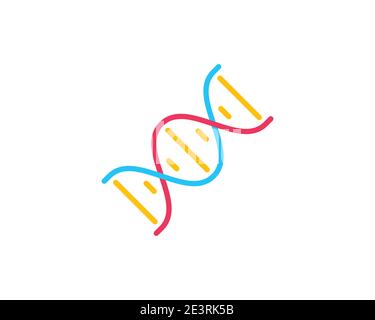 DNA-Symbol Vektor. Einfache moderne Flachbild Leben evolution Zeichen isoliert. Business, Internet Konzept. Trendy vektor Biologie gen Symbol für Web site Design, wir Stock Vektor