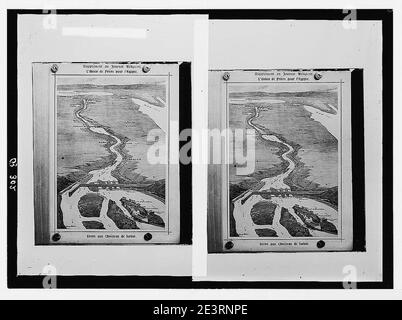 Karten, Pläne, Restaurierungen, etc. Karte von Ägypten Stockfoto