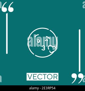 Küssen Vektor-Symbol Lineares Symbol. Bearbeitbare Linie mit Konturen Stock Vektor