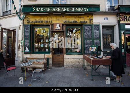 Buchhandlung Buchhandlung Shakespeare und Company, Paris, Frankreich Stockfoto