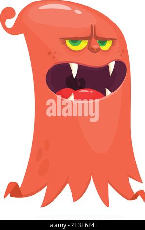 Wütend Cartoon fliegende Monster. Vektor-Illustration von lustigen Alien. Halloween-Design Stock Vektor