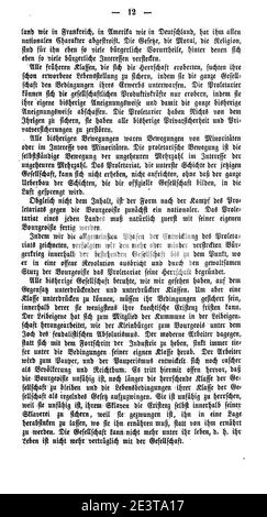 Manifest der kommunistischen Partei (Marx) 012. Stockfoto