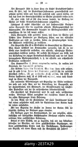 Manifest der kommunistischen Partei (Marx) 018. Stockfoto