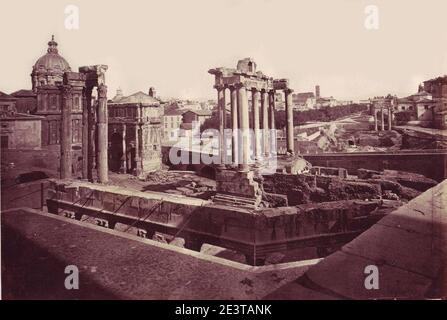 Mang, Michele (notie 1860 - ca. 1887) - Forum romano. Stockfoto