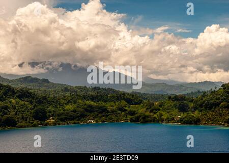 Die pazifische Insel Bougainville aus der Luft, Buin, Papua-Neuguinea Stockfoto