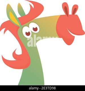 Illustration von reinrassigen Kastanienpferd. Cartoon Vektor Pferd Charakter Stock Vektor