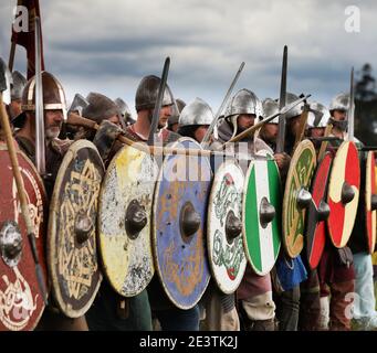 Viking shield Wall Stockfoto