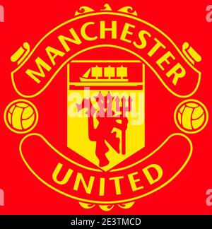 Manchester United Football Club Red Devil Abzeichen Stockfoto