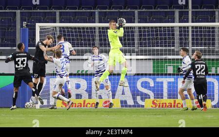 Stadt Duisburg, Deutschland. 20. Jan 2021. firo: 20.01.2021, Fußball, 3. Bundesliga, Saison 2020/2021, MSV Duisburg - 1.FC Magdeburg MSV-Torwart, Torhüter, Torwart, Leo Weinkauf, zur Nutzung weltweit Credit: dpa/Alamy Live News Stockfoto