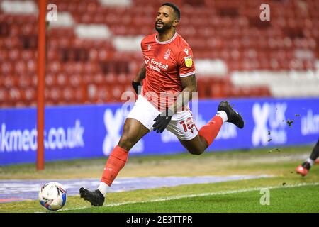 Nottingham, Großbritannien. Januar 2021. Cafu (18) von Nottingham Forest in Aktion während des Sky Bet Championship-Spiels zwischen Nottingham Forest und Middlesbrough am City Ground, Nottingham am Mittwoch, den 20. Januar 2021. (Kredit: Jon Hobley - MI News) Kredit: MI Nachrichten & Sport /Alamy Live Nachrichten Stockfoto