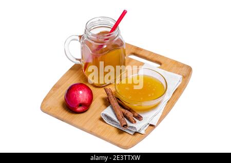 Hausgemachte fermentierte roh Kombucha-Tee bereit zu trinken Stockfoto